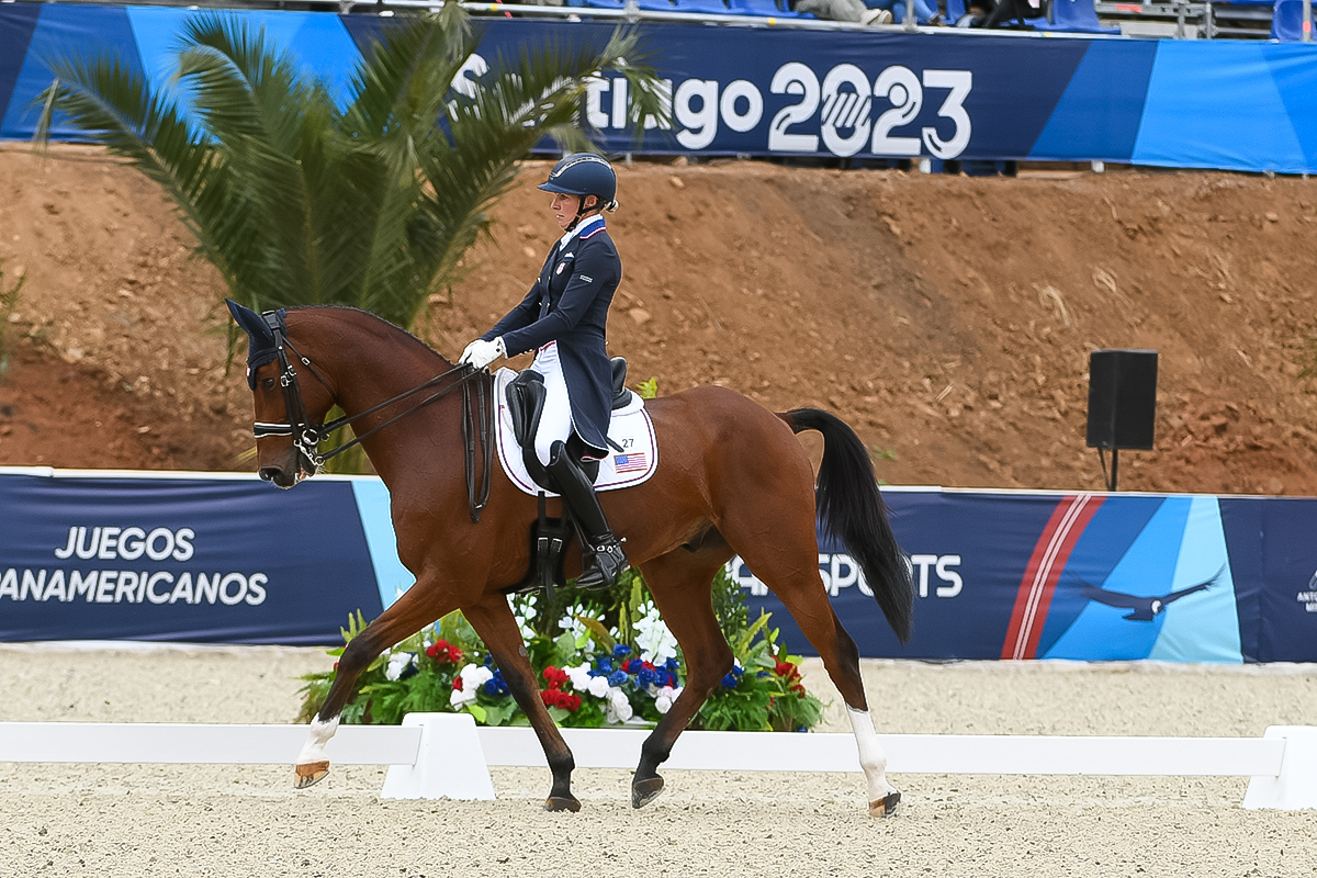 Liz Halliday in dressage at the Pan American Games