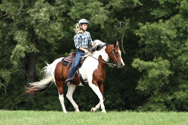 Young Rider Riding Western