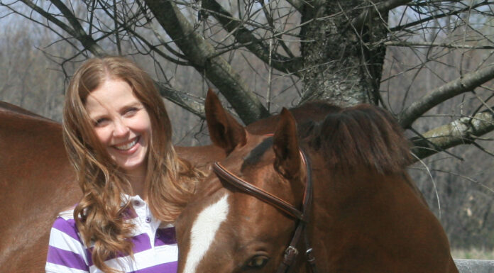 Christine Olsen with her horse